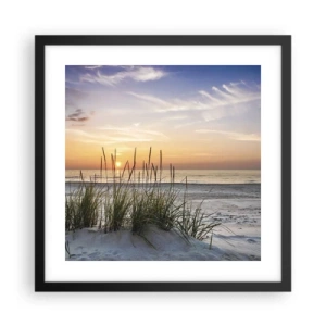 Poster in einem schwarzem Rahmen - Schau, denk, fühl - 40x40 cm