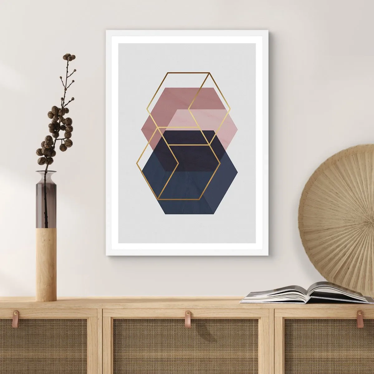 Poster in einem weißen Rahmen - Die Kraft der Einfachheit - 61x91 cm