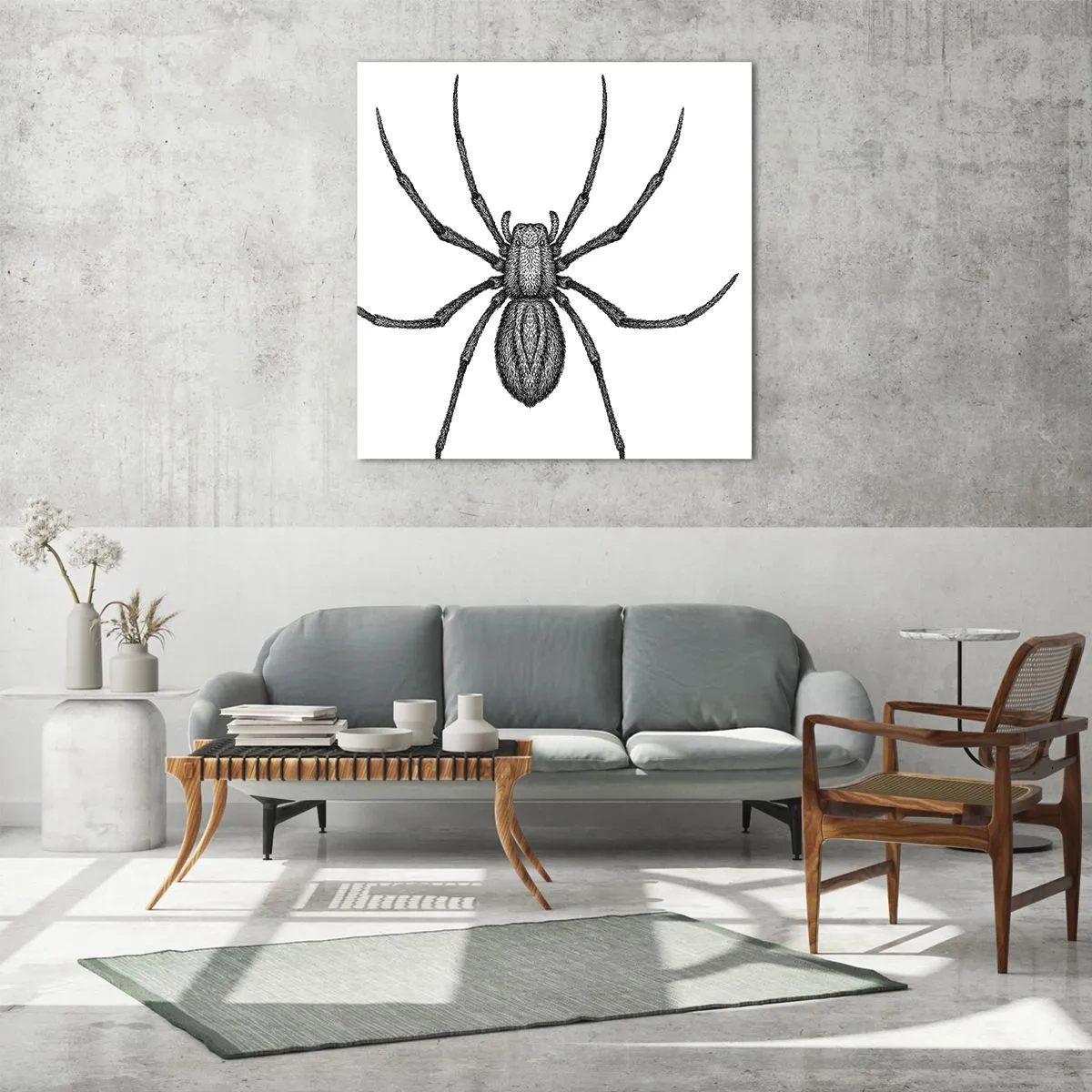 Glasbild - Bild auf glas - Beunruhigende Präzision - 40x40 cm