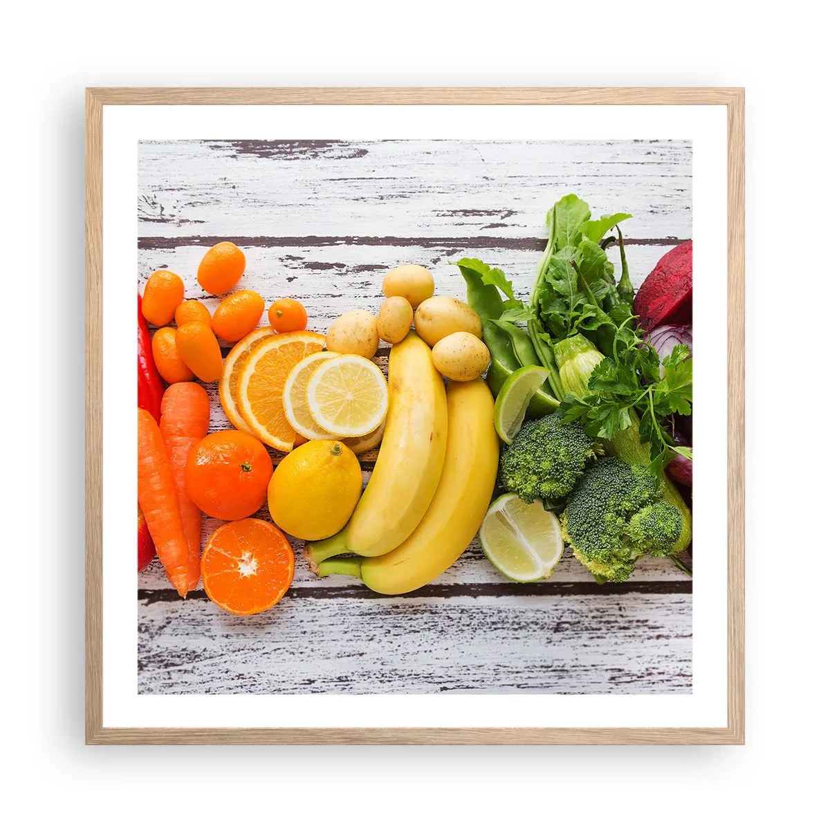 Poster in einem Rahmen aus heller Eiche - Es ist nicht genug? - 60x60 cm