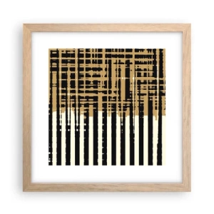 Poster in einem Rahmen aus heller Eiche - Architektonische Abstraktion - 30x30 cm