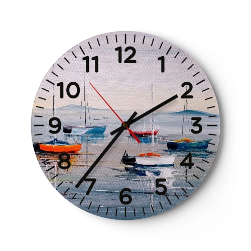 Wanduhr - Glasuhr - Wohlverdiente Ruhe - 30x30 cm