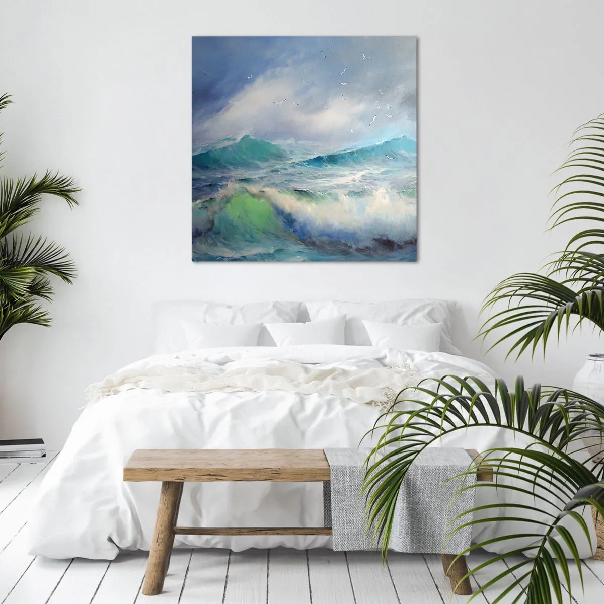 Bild auf Leinwand - Leinwandbild - Der wind heulte mit Triumph - 70x70 cm