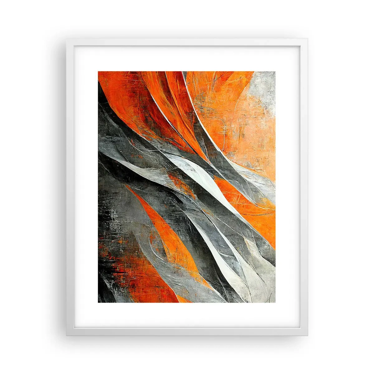 Poster in einem weißen Rahmen - Hitze und Kälte - 40x50 cm