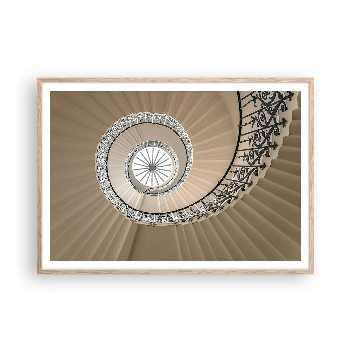 Poster in einem Rahmen aus heller Eiche - Im Inneren der Muschel - 100x70 cm