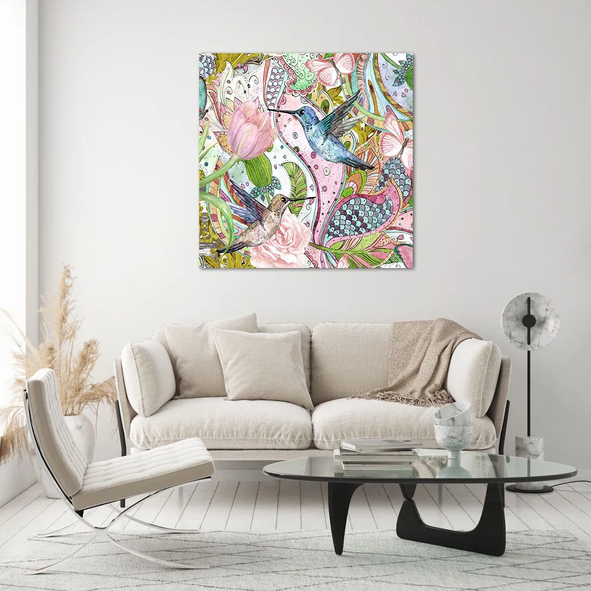 Glasbild - Bild auf glas - Verstrickt in Weinreben - 30x30 cm