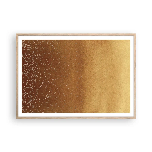 Poster in einem Rahmen aus heller Eiche - Die Geburt des Lichts - 100x70 cm