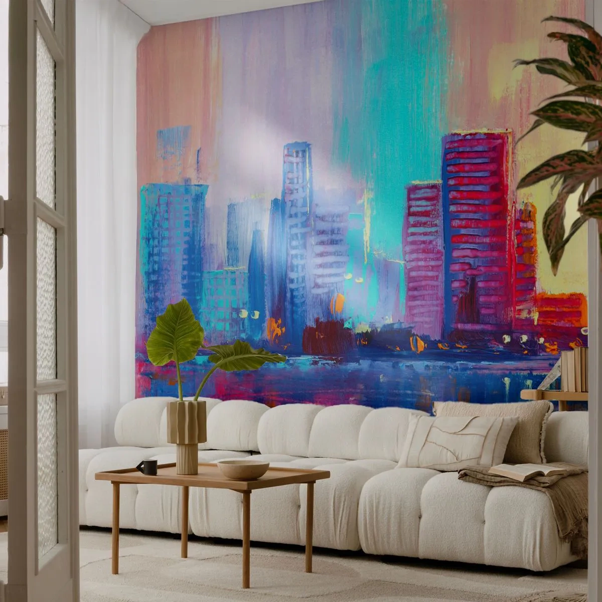 Fototapete Standard Eco - In Farben getaucht - Stadt, Die Architektur, Stück - 200x140 cm