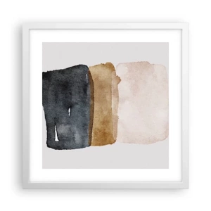 Poster in einem weißen Rahmen - Die Komposition der Farben der Erde - 40x40 cm