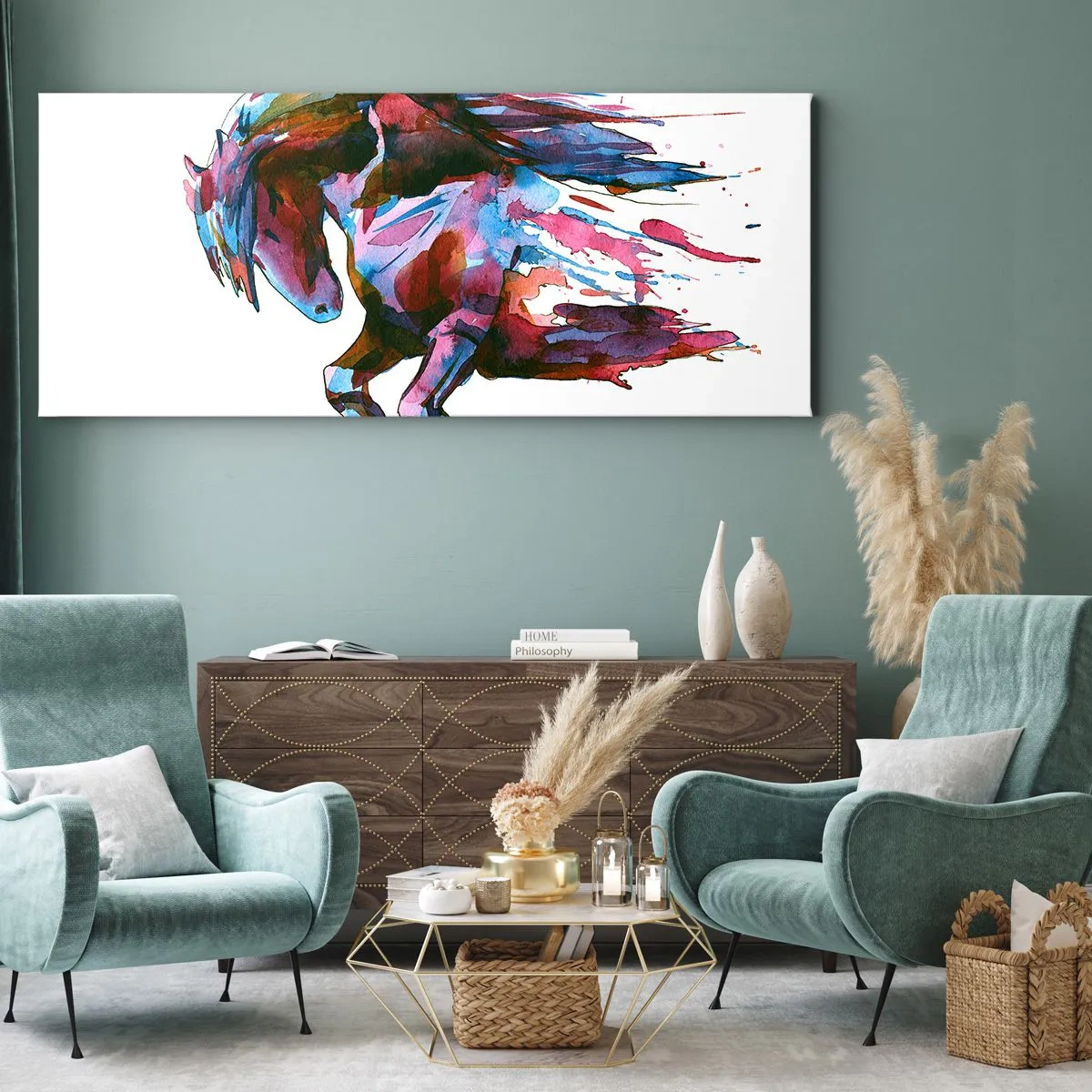 Bild auf Leinwand - Leinwandbild - In Verzückung - 100x40 cm