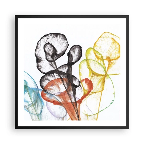 Poster in einem schwarzem Rahmen - Blumen mit Seele - 60x60 cm