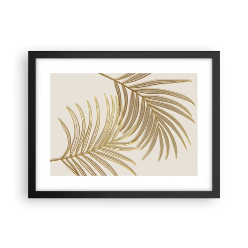 Poster in einem schwarzem Rahmen - Goldene Palme! - 40x30 cm