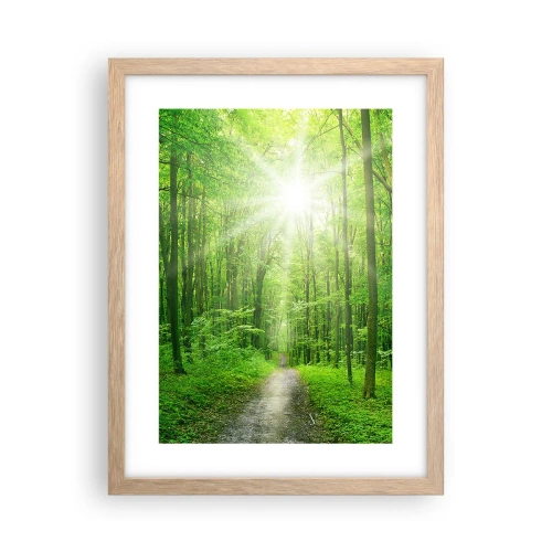 Poster in einem Rahmen aus heller Eiche - Die grüne Kathedrale - 30x40 cm