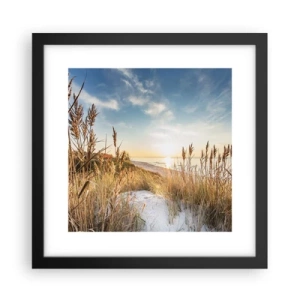 Poster in einem schwarzem Rahmen - Nordstrand - 30x30 cm