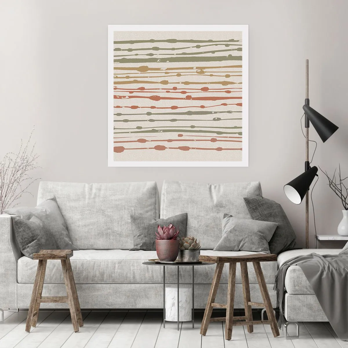 Poster - Musikalische Notation von Farben - 30x30 cm