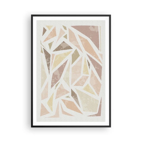 Poster in einem schwarzem Rahmen - Buntglas-Komposition - 70x100 cm