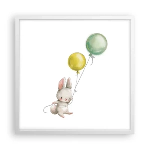 Poster in einem weißen Rahmen - Ich werde auch fliegen! - 50x50 cm