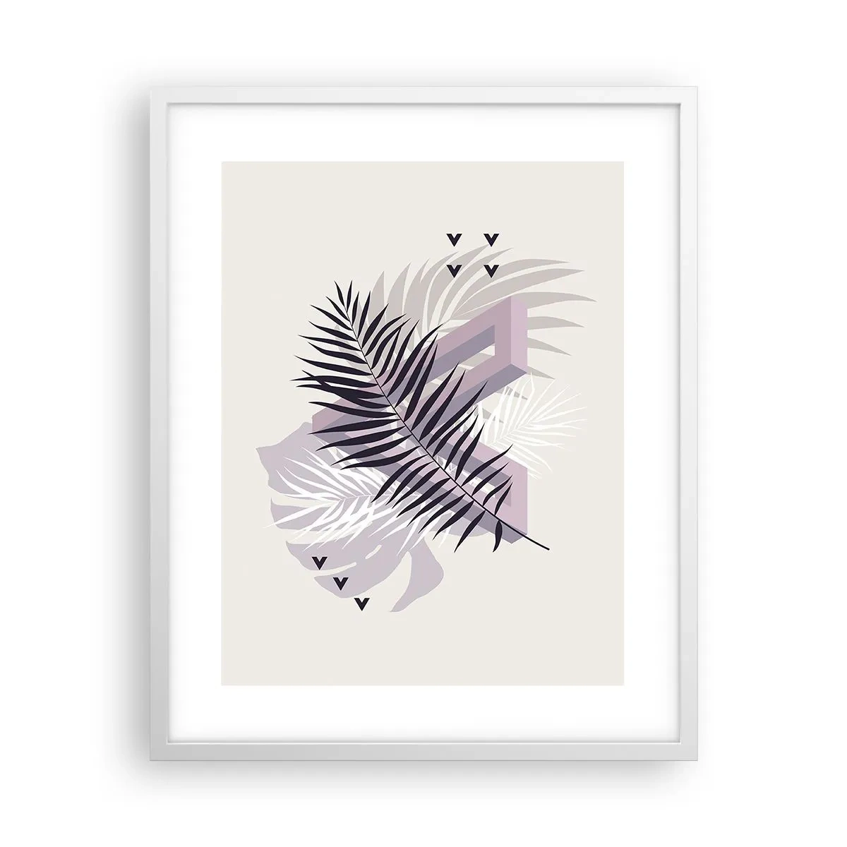 Poster in einem weißen Rahmen - Der Schatten des Schattens - 40x50 cm