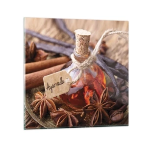 Glasbild - Bild auf glas - Zur Einheit von Körper und Geist - 70x70 cm