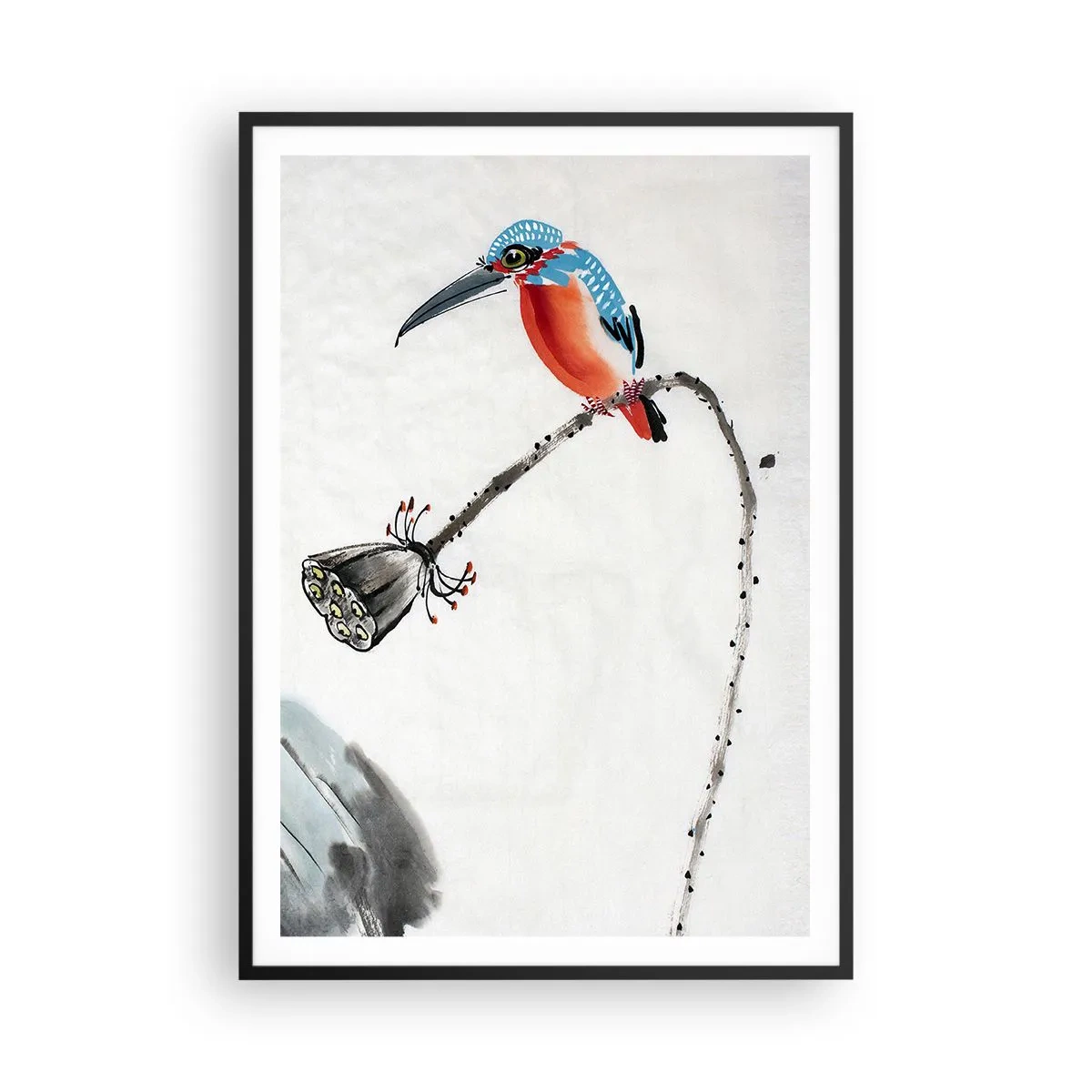 Poster in einem schwarzem Rahmen - Das Leben der Wiese - 70x100 cm