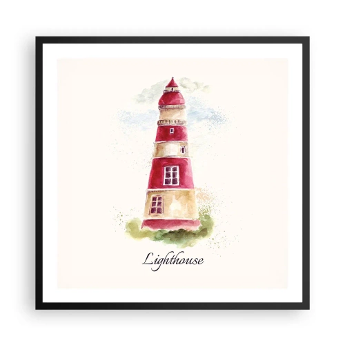 Poster in einem schwarzem Rahmen - Das Wetter ringsum ist immer gut - 60x60 cm