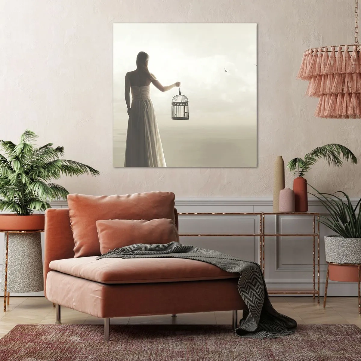 Bild auf Leinwand - Leinwandbild - Sei frei - 40x40 cm