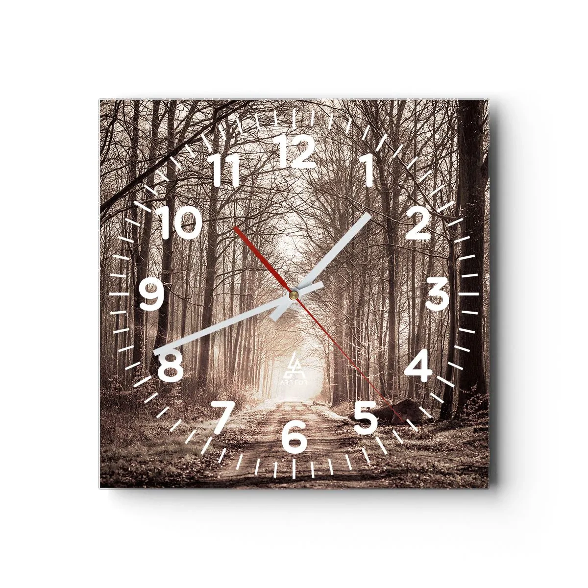 Wanduhr - Glasuhr - Waldkathedrale - 30x30 cm