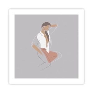 Poster - Umriss der Anmut - 50x50 cm