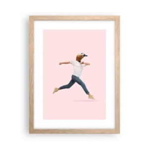 Poster in einem Rahmen aus heller Eiche - Eine Prise Absurdität - 30x40 cm