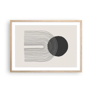 Poster in einem Rahmen aus heller Eiche - Zittern und Vertrauen - 70x50 cm