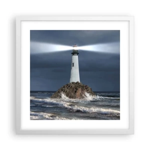 Poster in einem weißen Rahmen - Hier... hier... hier! - 40x40 cm