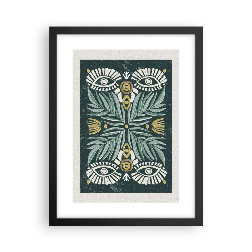Poster in einem schwarzem Rahmen - Wie ein Volksausschnitt - 30x40 cm