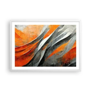 Poster in einem weißen Rahmen - Hitze und Kälte - 70x50 cm