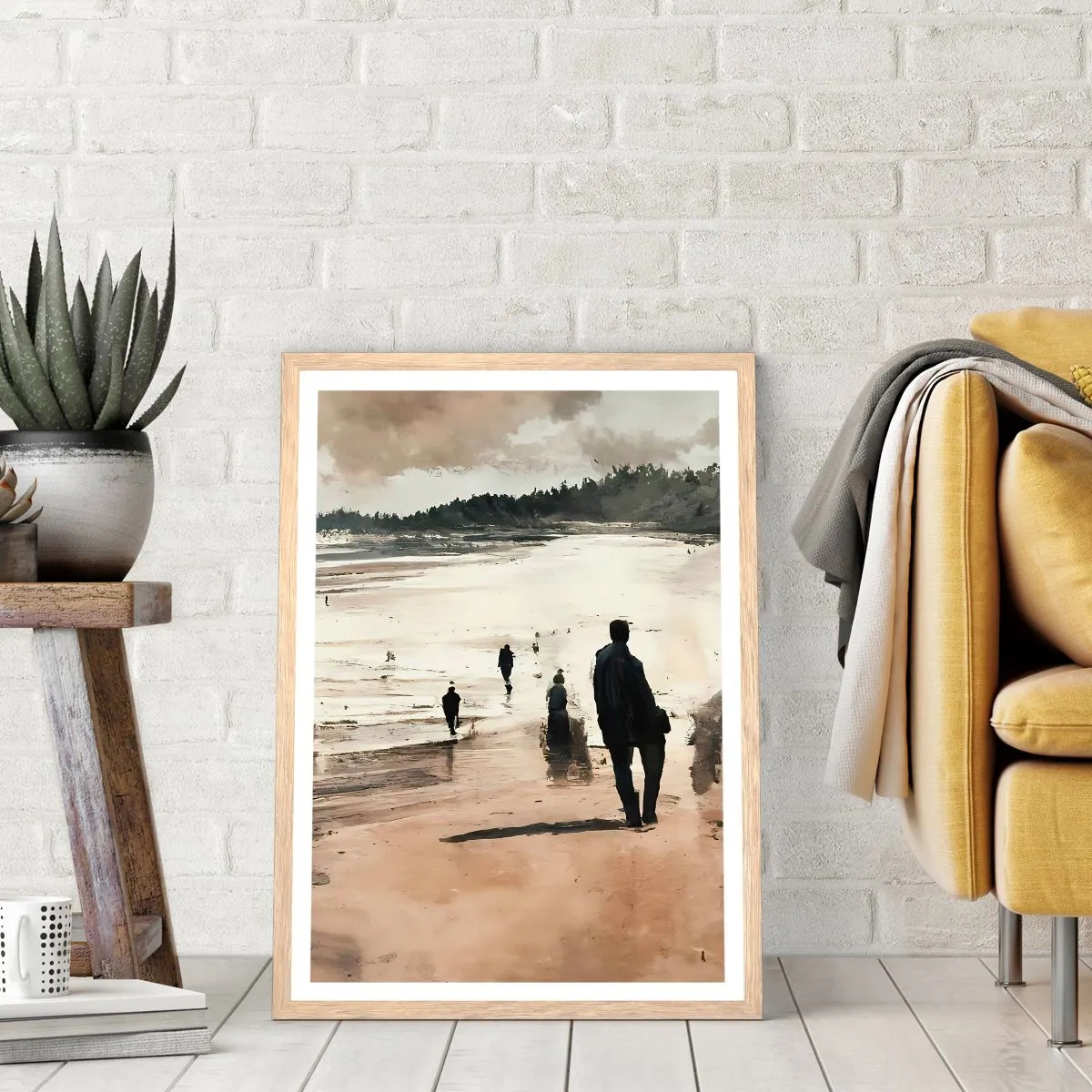 Poster in einem Rahmen aus heller Eiche - Einberufen - 40x50 cm
