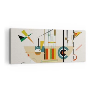 Bild auf Leinwand - Leinwandbild - Und die Welt lacht - 100x40 cm