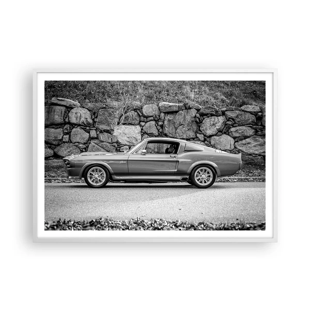 Poster in einem weißen Rahmen - Die Legende der 1960er - 100x70 cm