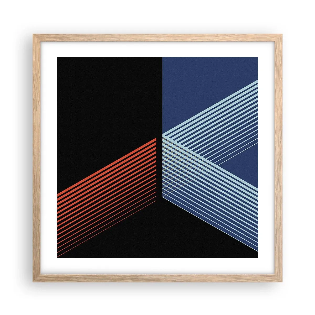 Poster in einem Rahmen aus heller Eiche - Eine einfache Geschichte - 50x50 cm