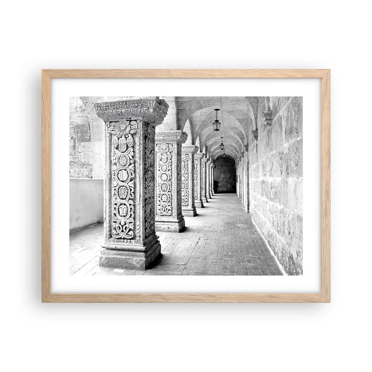 Poster in einem Rahmen aus heller Eiche - Und wo geht’s hin...? - 50x40 cm