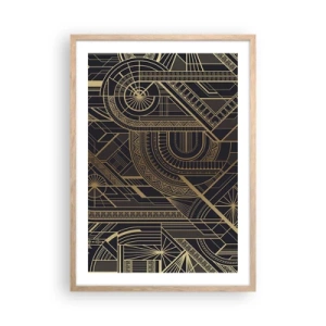 Poster in einem Rahmen aus heller Eiche - Konzepte, Ideen, Pläne - 50x70 cm