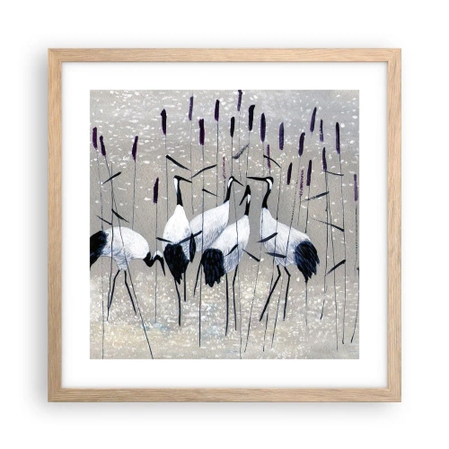 Poster in einem Rahmen aus heller Eiche - Unter ihren eigenen - 40x40 cm