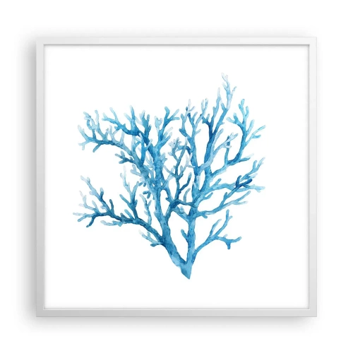 Poster in einem weißen Rahmen - Nautisches Filigran - 60x60 cm