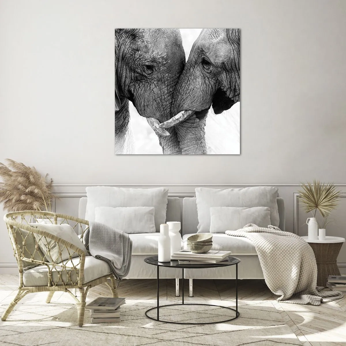 Glasbild - Bild auf glas - Herzliches Geständnis - 60x60 cm