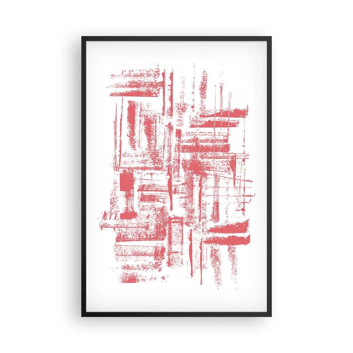 Poster in einem schwarzem Rahmen - Die rote Stadt - 61x91 cm