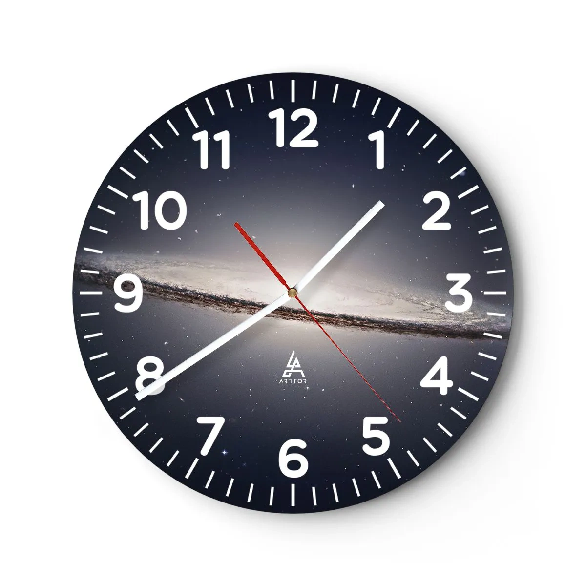 Wanduhr - Glasuhr - Vor langer Zeit in einer weit entfernten Galaxie ... - 40x40 cm