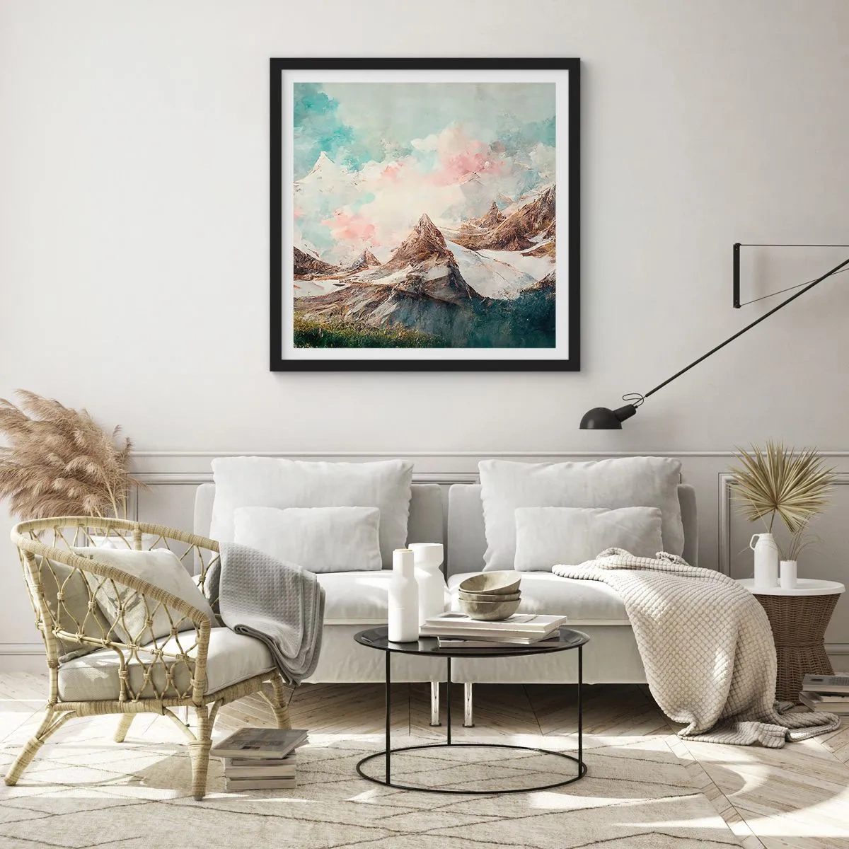 Poster in einem schwarzem Rahmen - Felsklingen - 60x60 cm