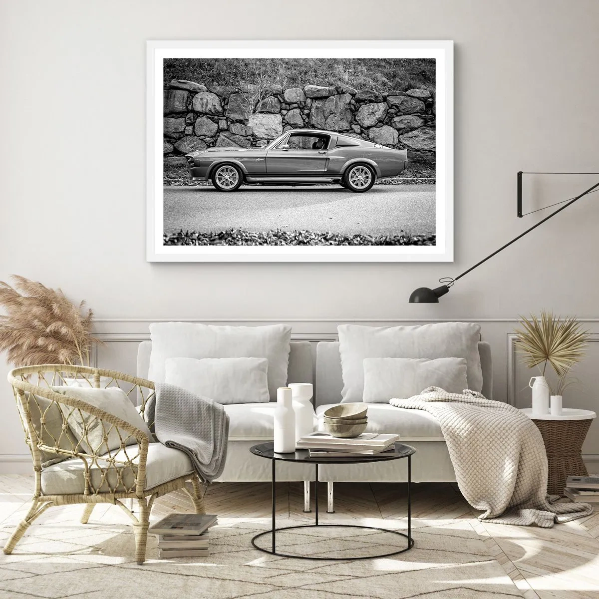 Poster in einem weißen Rahmen - Die Legende der 1960er - 70x50 cm