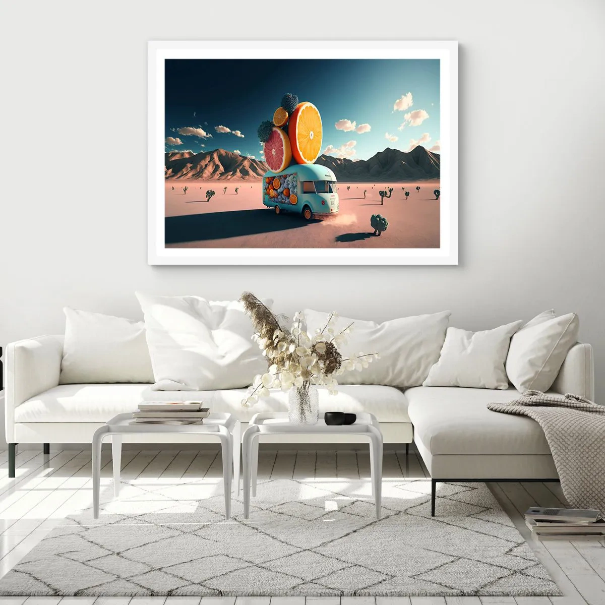 Poster in einem weißen Rahmen - Geschmack von Urlaub - 40x30 cm