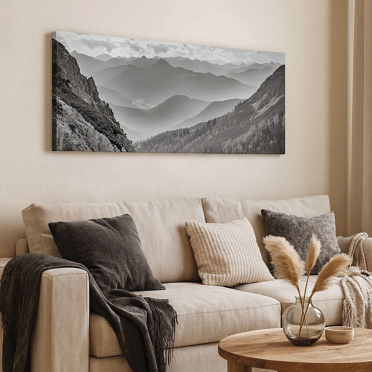Bild auf Leinwand - Leinwandbild - Bis zum Horizont - 100x40 cm