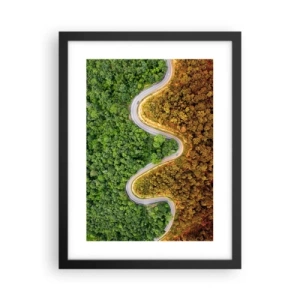 Poster in einem schwarzem Rahmen - Grenzen und Durchbrüche - 30x40 cm