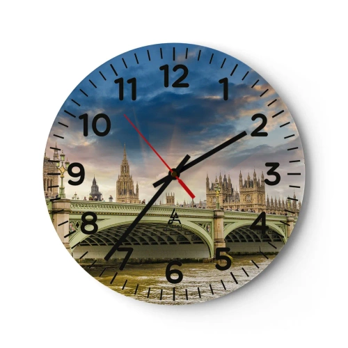 Wanduhr - Glasuhr - Im Imperium ist die Zeit stehen geblieben - 30x30 cm